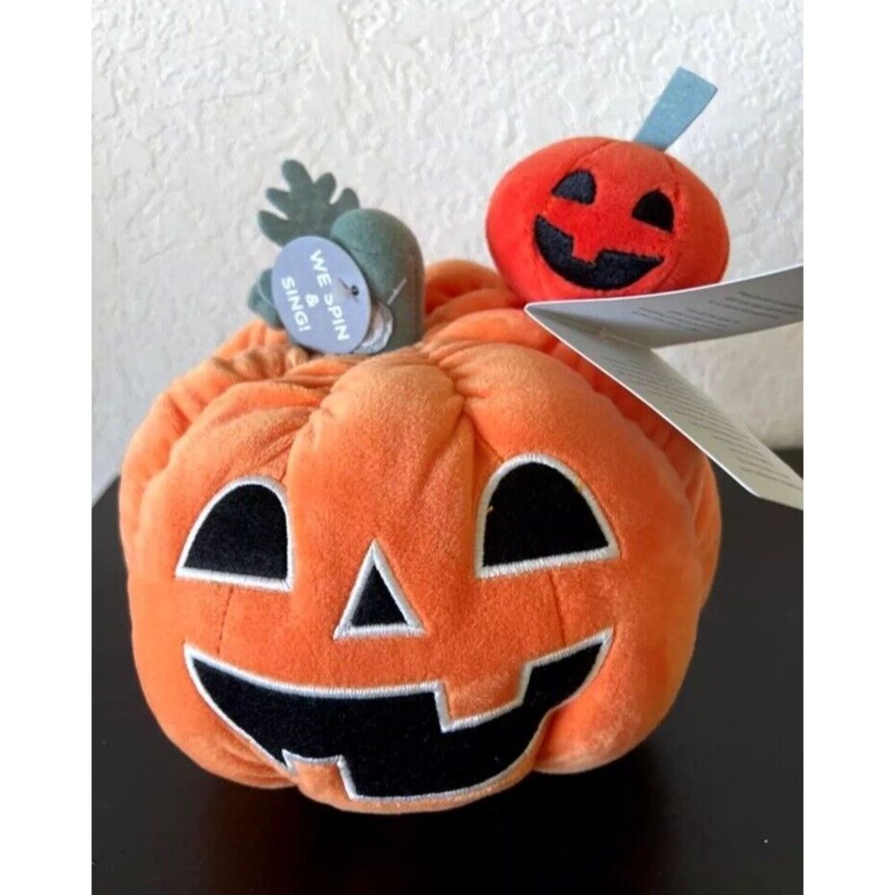 Pumpkin Plush Sound Motion Glow Dark Spins